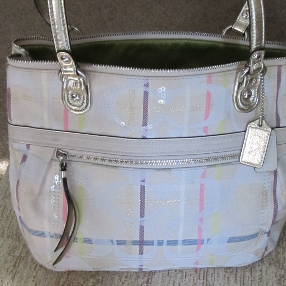 COACH SATCHEL /, SHOULDER BAG MULTI-COLOR, EUC # 19871